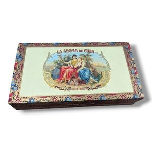Empty Vintage La Aroma De Cuba Monarch Cigar Box